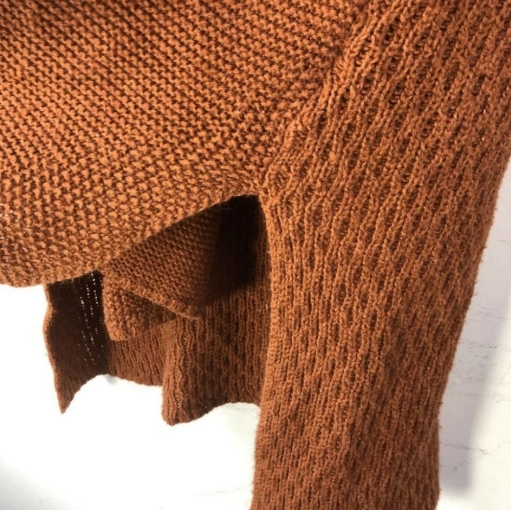 prAna Rust Brown V Neck Tunic Sweater, Medium EUC - Picture 6 of 10